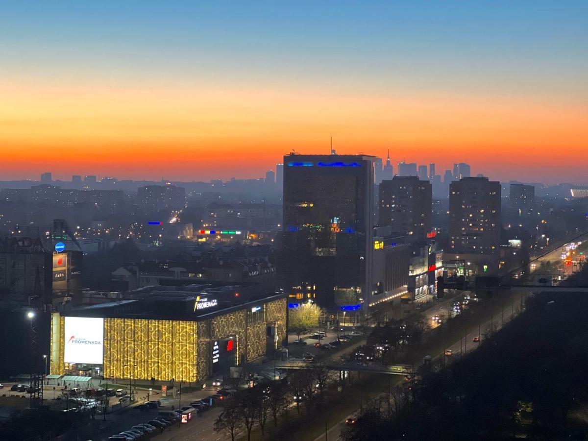 Apartament Skyscrapper Z Widokiem Na Panorame Warszawy Varsavia Esterno foto
